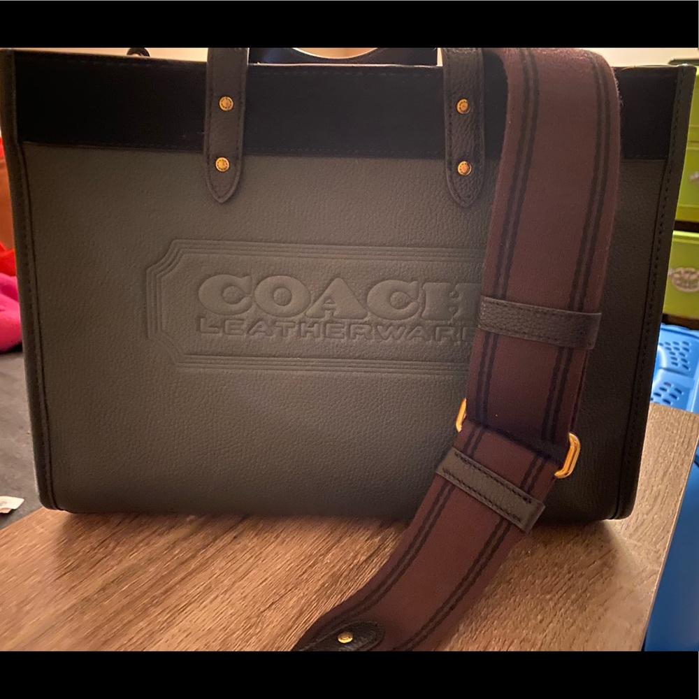 Coach field tote 30 in Amazon green